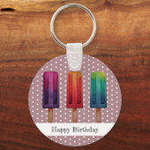 水彩可愛いポピュシクルアイスクリーム キーホルダー (正面)