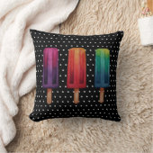 水彩可愛いポピュシクルアイスクリーム クッション (ブランケット)