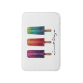 水彩可愛いポピュシクルアイスクリーム バスマット (正面縦)