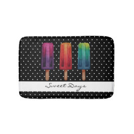 水彩可愛いポピュシクルアイスクリーム バスマット