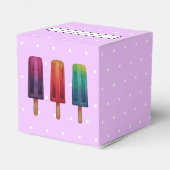 水彩可愛いポピュシクルアイスクリーム フェイバーボックス (裏面サイド)