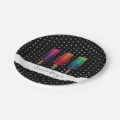 水彩可愛いポピュシクルアイスクリーム ペーパープレート (アングル)