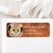 水彩可愛いマウス動物のアドレス ラベル (インサイチュ)