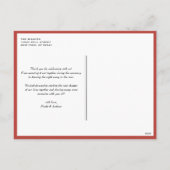 水彩可愛いマルチーズサンタメリークリスマス シーズンポストカード (裏面)