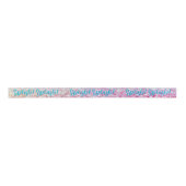 水彩可愛いマーメイド誕生日モダントレンディー サテンリボン (正面)