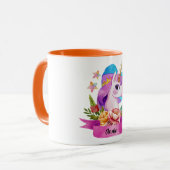 水彩可愛いユニコーンハート名前をカスタムする マグカップ (正面左)