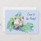 水彩可愛いリトルハムスター誕生日カスタム 招待状 (正面)