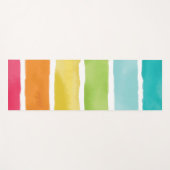 水彩可愛いレインボーカラー。 ヨガマット (正面(横))