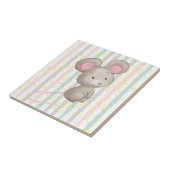 水彩可愛いレインボーマウス動物アート タイル (側面)