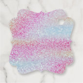 水彩可愛い人魚の誕生日パーティーありがとう フェイバータグ (裏面)