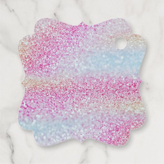 水彩可愛い人魚の誕生日パーティーありがとう フェイバータグ (裏面)