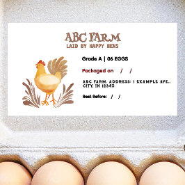 水彩可愛い卵カートンラベル ラベル