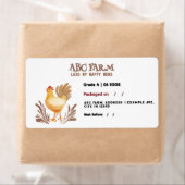 水彩可愛い卵カートンラベル ラベル (インサイチュ)