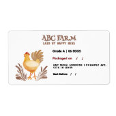 水彩可愛い卵カートンラベル ラベル (正面)