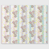 水彩可愛い小さなベビーマウス動物おもしろいアート ラッピングペーパー (フラット)