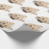 水彩可愛い小さなヨークシャーテリア犬ペット動物アート ラッピングペーパー (角)