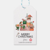 水彩可愛い小妖精や小人とギフトカラフル ギフトタグ (裏面)