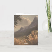 水彩可愛い山のハッピーバースデーカードパパ カード (裏面)