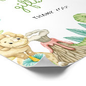 水彩可愛い恐竜のカードとギフト ポスター (角)