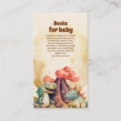 水彩可愛い恐竜のベビー エンクロージャーカード (正面)