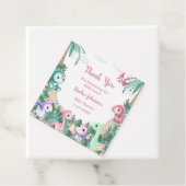 水彩可愛い恐竜の女の子ベビーシャワー フェイバータグ (インサイチュ)