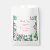 水彩可愛い恐竜の女の子ベビーシャワー フェイバーバッグ (正面)