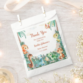 水彩可愛い恐竜の男の子の赤ちゃんシャワー フェイバーバッグ