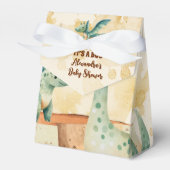 水彩可愛い恐竜の緑の男の子の赤ちゃんシャワー フェイバーボックス (正面サイド)