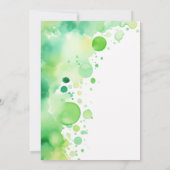 水彩可愛い恐竜グリーンボーイ誕生日 招待状 (裏面)