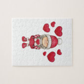 水彩可愛い手描きバレンタイン格言。 ジグソーパズル (横)