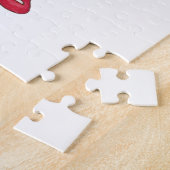 水彩可愛い手描きバレンタイン格言。 ジグソーパズル (側面)