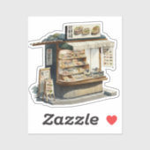 水彩可愛い日本の屋台ステッカー シール (シート)