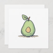 水彩可愛い梨 シーズンカード (正面/裏面)