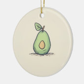 水彩可愛い梨 セラミックオーナメント (左)