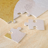 水彩可愛い漫画の女の子。ピンクの妖精ファンタジー ジグソーパズル (側面)