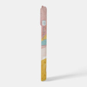 水彩可愛い漫画の女の子。ピンクの妖精ファンタジー iPhone 15ケース (左側面)