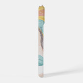 水彩可愛い漫画の女の子。ピンクの妖精ファンタジー iPhone 15ケース (右側面)