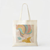 水彩可愛い漫画の女の子。魔法妖精ファンタジー トートバッグ (正面)