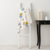 水彩可愛い漫画テディベア子供へ シェルパブランケット (インサイチュ)