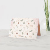 水彩可愛い犬メリークリスマス シーズンカード (裏面)