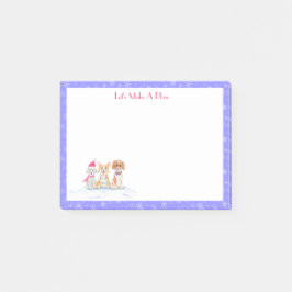 水彩可愛い犬3匹のクリスマス準備 ポストイット