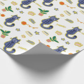 水彩可愛い猫柄 ラッピングペーパー (角)