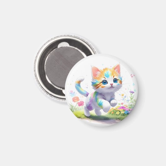 水彩可愛い猫 マグネット (正面/裏面)