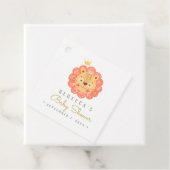 水彩可愛い獅子赤ちゃんシャワー フェイバータグ (インサイチュ)