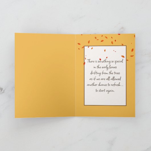 水彩可愛い秋リス カード (内部)