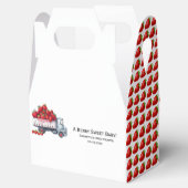 水彩可愛い素朴いちご赤ちゃんシャワー フェイバーボックス (オープン)