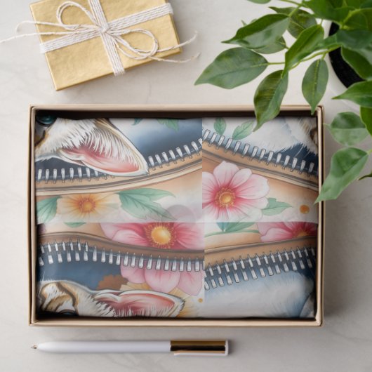 水彩可愛い美しいトレンディー猫コレクション 薄葉紙 (ギフト)