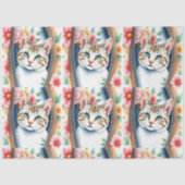 水彩可愛い美しいトレンディー猫コレクション 薄葉紙 (正面)