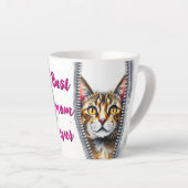 水彩可愛い美モダン猫コレクション カフェラテマグ (右アングル)