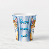 水彩可愛い美人気がある猫コレクション カフェラテマグ (正面)